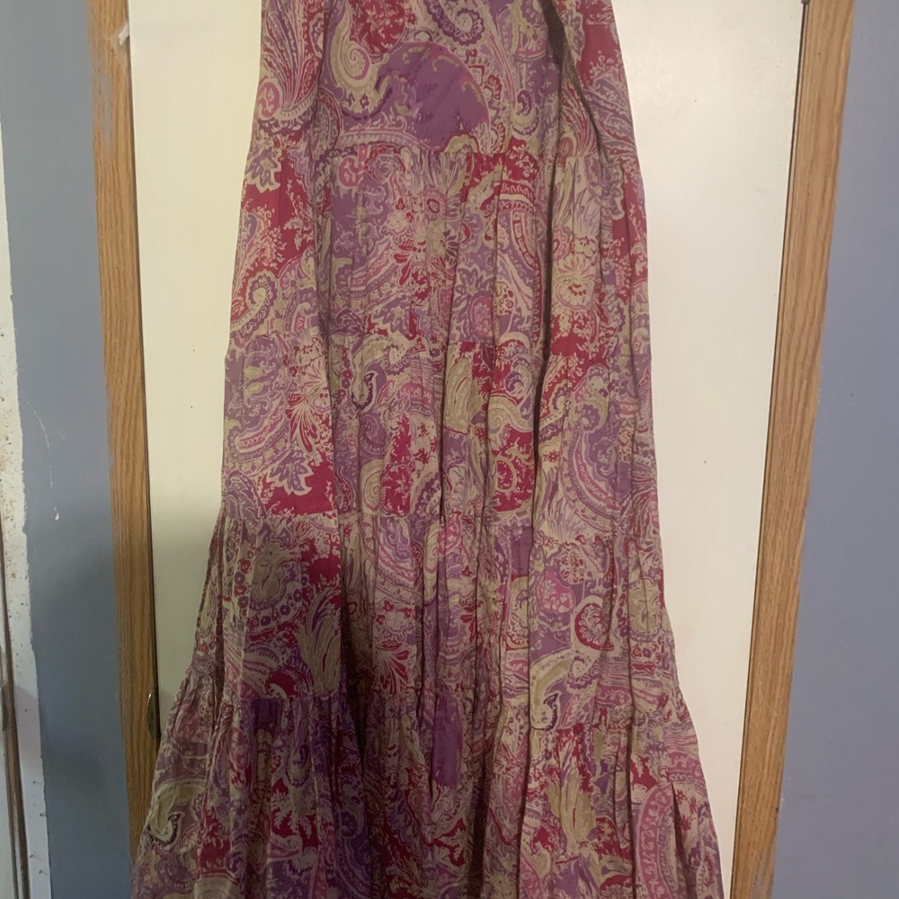 Lauren Ralph Lauren Paisley Tiered Skirt  Size